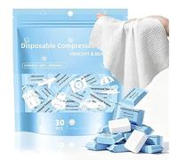 Giurui Asciugamani compressi usa e getta, di grandi dimensioni, usa e getta, asciugamano compresso per il viso, ultra morbido, portatile, riutilizzabile e portatile, per viaggi, campeggio, sport