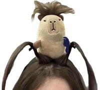 Giurui Divertente fascia per capelli Capybara, confortevole, morbida per spettacoli teatrali, accessorio unico per capelli, per donne e ragazze, cerchietto unico per capelli (A)