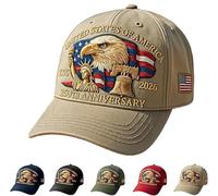 Giurui Eagle & Liberty - Cappello degli Stati Uniti per il 250° anniversario, stile retrò, cappello regolabile con immagine aquila, adatto sia per uomini che per donne da indossare