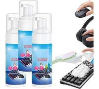 Giurui Foam Cleaner for Keyboard & Mouse, Keyboard & Electronics Cleaning Kit with Brush & Cloth, Quick-Drying Formula That Residue, for Keyboards, Gaming Mice, and Laptop Touchpads (3 Pcs)