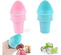 Giurui Porta cono gelato in plastica, per gelato e neve, per gelato, gelato, neve, cucchiaio in plastica per alimenti, per feste di compleanno e matrimoni (2 pezzi)