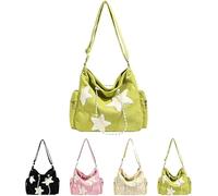 Giurui Solarix Borsa a tracolla, Solarix, Y2k Star Tote Hobo Bag Donna Velluto Tote Bag Kawaii Zipper Messenger Bag, Y2K Star Borse & Borse a tracolla, Grande Capacità Casual Tote Borsa a Spalla,