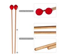 Giurupi Middy Marimba Stick Mazzetti Xylofone Glockensplel Mazzuolo con Faggio Kit a Percussione Accessori per Strumenti Musicali Accessori per Professionisti Dilettanti 1 Coppia Rossa (1 paio)