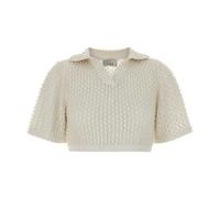 Giuseppe Di Morabito - Top Polo Corto con Perle - - Knitwear - Donna - Bianco - S