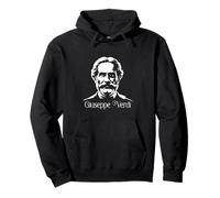 Giuseppe Verdi Compositore Silhouette Musica Classica Opera Felpa con Cappuccio