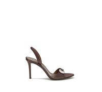 Giuseppe Zanotti Brown Silk Stiletto Heel Sandals - EU36.5/US6.5