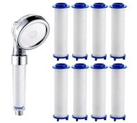 GIUSOBG Doccia Filtro in Cotone PP 8 Pezzi 73 * 23mm Cartuccia Sedimenti Filtrati Generico Sostituibile Cotone Filtro Doccia,per il Soffione della Filtrare le Impurità