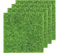 GIUSOBG Mini Erba Artificiale 4 Pezzi 15x15cm Prato in Miniatura Sintetica Erba Erba Artificiale Erba Miniatura Erba Artificiale in Plastica Miniature Erba Decorazione per Fai da Ornamento Giardino
