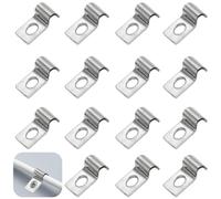 GIUSOBG Morsetto per Tubi 50 Pezzi Fascette in acciaio inox Morsetto per Tubo Staffa a U 4mm Fermacavo Unico Foro in Acciaio Inox Fascette Stringitubo Acciaio Inox per Tubi Dell'acqua e Cavi