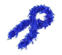 GIUSOBG Sciarpa di Piume, 200 cm Boa Piumato Glamour, Accessori Anni 20 Donna per Festa, Festival, Halloween, Natale, Festa Rave (Blu)
