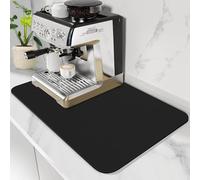 GIUSOBG Tappetino Drenante Cucina 60 x 50cm Tappetino Assorbente Cucina Super Assorbente Tappetino Lavello Cucina Tappetino Macchina Caffe Tappetino Scolapiatti per Cucina Caffettiera （nero）