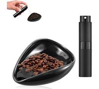 GIUSOBG Tazza Dosatrice per Chicchi di Caffè 2 Pezzi Accessori per Caffè Set Di Tazze Dosatrici Caff Recipiente di Dosaggio Ceramica/Vassoio Dosatore per Dose Singola Regalo per gli Amanti del Caffè