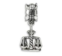 Giustizia Pendente Perlina .925 Argento Sterling Antico Finire Reflection Beads