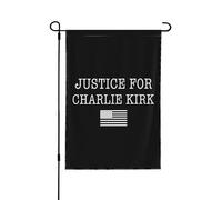 Giustizia per l'americano Charlie Kirk - Bandiere da giardino divertenti, 12x18, bifacciali, per esterni