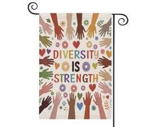 Giustizia sociale Diritti Umani Casa Bandiera Gentilezza Equità Portico Esterno Decorazione Diversità è Forza Yard Bandiera Gentilezza (Bandiera diversità)