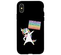 Giustizia sociale Unicorn Protest donne uguaglianza egualitario Custodia per iPhone X/XS