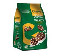 Giusto Biscotti Comete Senza Glutine, Biscotti con Cioccolato e Nocciola per Colazione e Merenda, Senza Olio di Palma, 200 g