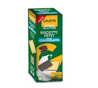 Giusto | Biscotti Petit al Cioccolato, Biscotti Colazione Senza Glutine, Leggeri e Friabili, Snack Dolce | Confezione da 115 gr
