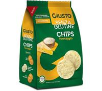 Giusto Chips al Formaggio Senza Glutine, Snack Croccante e Friabile, 40 g