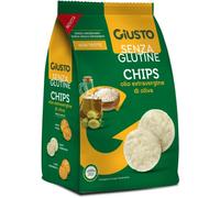 Giusto Chips con Olio Extravergine di Oliva Senza Glutine, Snack Croccante e Friabile, 40 g
