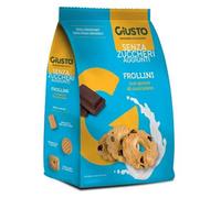 Giusto GIUSTO SENZA ZUCCHERO FROLLINI GOCCE CIOCCOLATO SENZA ZUCCHERO 350 G
