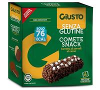 Giusto Giusto Senza Glutine Comete Snack al cacao, 6 confezioni