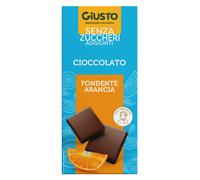 Giusto GIUSTO SENZA ZUCCHERO CIOCCOLATO FONDENTE ARANCIA 85 G