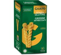 Giusto Grissini Intrecciati Senza Glutine, Snack Croccante e Friabile, 180 g