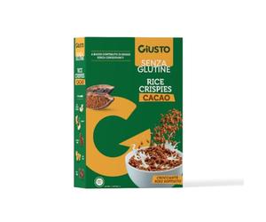Giusto | Rice Crispies Cacao, Croccanti Cereali di Riso Soffiato Gusto Cioccolato, Senza Glutine