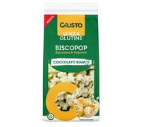 Giusto senza glutine biscopop biscottini & popcorn cioccolato bianco 80 g