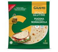 Giusto Piadina Romagnola Senza Glutine, Sfoglia Sottile, la Confezione contiene 2 Piadine, 220 g