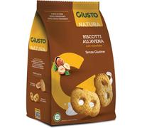 Giusto Biscotti all'Avena Senza Glutine, Biscotti per Colazione e Merenda, Leggeri e Friabili, 250 g