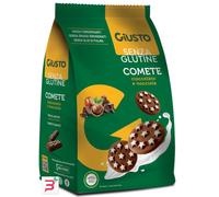 Giusto Biscotti Comete Senza Glutine, Biscotti con Cioccolato e Nocciola per Colazione e Merenda, Senza Olio di Palma, 200 g