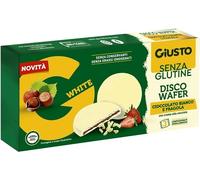giusto senza glutine disco wafer cioccolato bianco e fragola 3 x 24 g