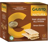 Giusto Pan Leggero Croccante all'Avena Senza Glutine, Fette Friabili da Sostituire al Pane, 150 g