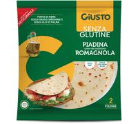 Giusto Piadina Romagnola Senza Glutine, Sfoglia Sottile, la Confezione contiene 2 Piadine, 220 g