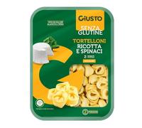 Giusto | Tortelloni Ricotta e Spinaci, Pasta all'Uovo Ripiena Senza Glutine | Confezione da 250 gr