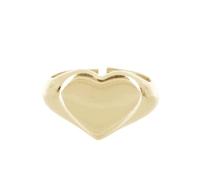 Giuzi Anello Chevalier Personalizzato Argento 925 a forma di Cuore, Anello Ragazza Regolabile Made in Italy con Incisione, Anello Donna + Confezione Regalo, Idea Regalo Donna (Oro)