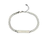 Giuzi - Bracciale Uomo Argento 925 Personalizzabile con Targhetta Incisa, Catena Grumetta Regolabile, Idea Regalo Uomo con Confezione