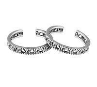 GIVA AVNI - Anello da piede in argento 925 ossidato, regolabile, per donne e ragazze, con certificato di autenticità e timbro 925, 16mm + Adjustable, Argento sterling, Nessuna pietra preziosa