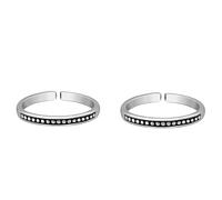 GIVA AVNI - Anello da piede in argento ossidato 925, regolabile, per donne e ragazze, con certificato di autenticità e timbro 925, 14mm + Adjustable, Argento sterling, Nessuna pietra preziosa