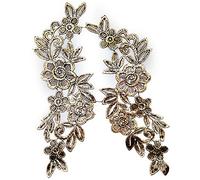 GIVBRO Applique da ricamo Collare in pizzo Hollow Patch floreali cucito mestiere abito da sposa fai da te costume accessori