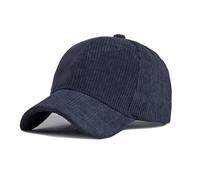 GIVBRO Berretto da baseball in velluto a coste cappello invernale caldo cappello classico vintage unisex papà berretto sportivo regolabile per uomo donna all'aperto, blu navy, 6 3/4-7 3/8