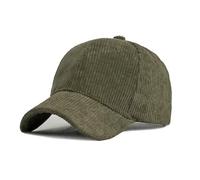 GIVBRO Berretto da baseball in velluto a coste cappello invernale caldo cappello tinta unita classico vintage unisex berretto sportivo regolabile per uomo donna all'aperto, Verde militare, 6 3/4-7 3/8