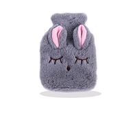 GIVBRO Borsa dell'acqua calda a forma di coniglio soffice a forma di peluche per regali di compleanno di Natale Capodanno (#D)