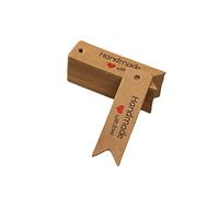 GIVBRO Etichette regalo Kraft Etichette fatte a mano con amore Etichette vintage per Natale, compleanno, matrimonio, decorazione artigianale, 100 pezzi, 2 cm x 7 cm