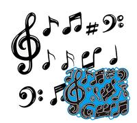 GIVBRO Fustelle in metallo fustellate a forma di nota musicale, stencil per scrapbooking fai da te