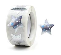 GIVBRO Paillettes Adesivi Stelle Etichette Nozze Sigillatura Cottura Sticker per Candy Bag Confezione Regalo Progetto Fatto a Mano Decorazione Argento #