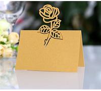 GIVBRO Segnaposto segnaposto a forma di rosa per matrimoni, feste, bomboniere, 50 pezzi