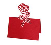 GIVBRO Segnaposto segnaposto a forma di rosa per matrimoni, feste, bomboniere, 50 pezzi